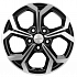 Диск KHW 1606  6,5x16 5x108 ET50 63,35 Black-FP (Ford Focus)